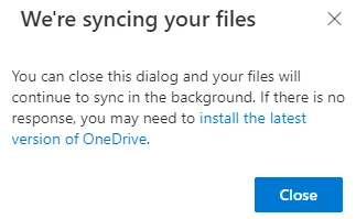 Files Are Being Synced